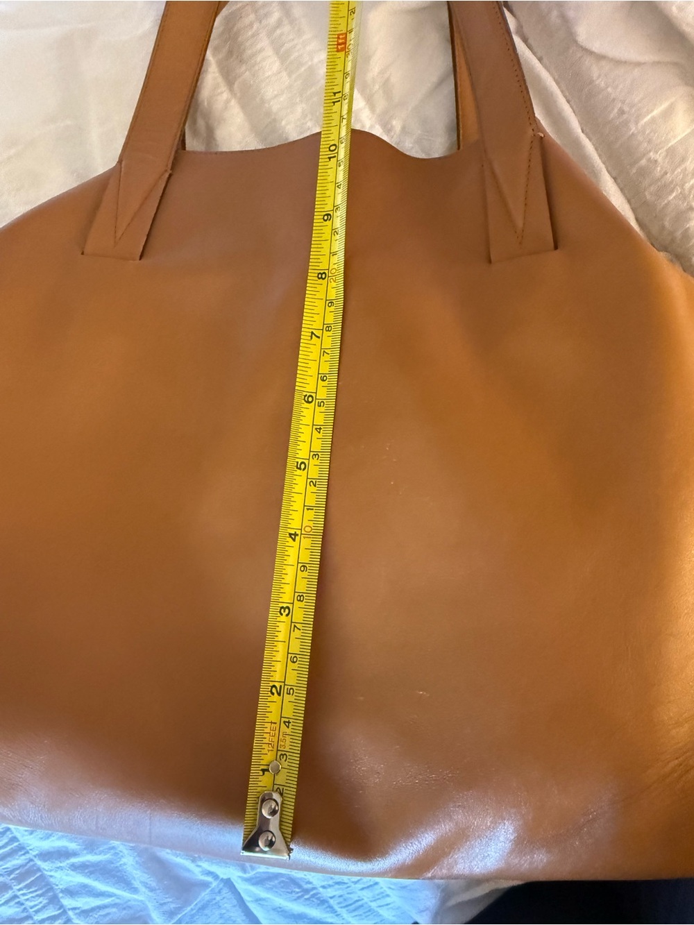 Vince Leather Tote - Snap Closure Smooth Carryall - Picture 14 of 14